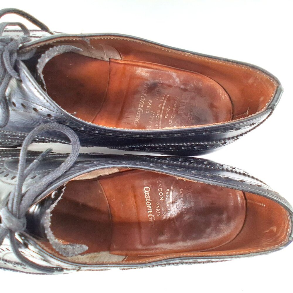 Church’s Custom Grade Black Leather Brogue Oxford Dress Shoes Men’s UK 9 E US 10 - Picture 10 of 13